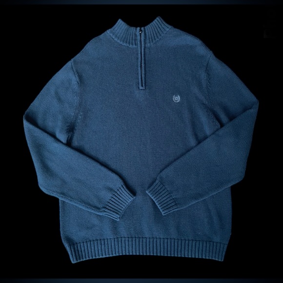Chaps: 100% Cotton Blue Sweater - Picture 13 of 16